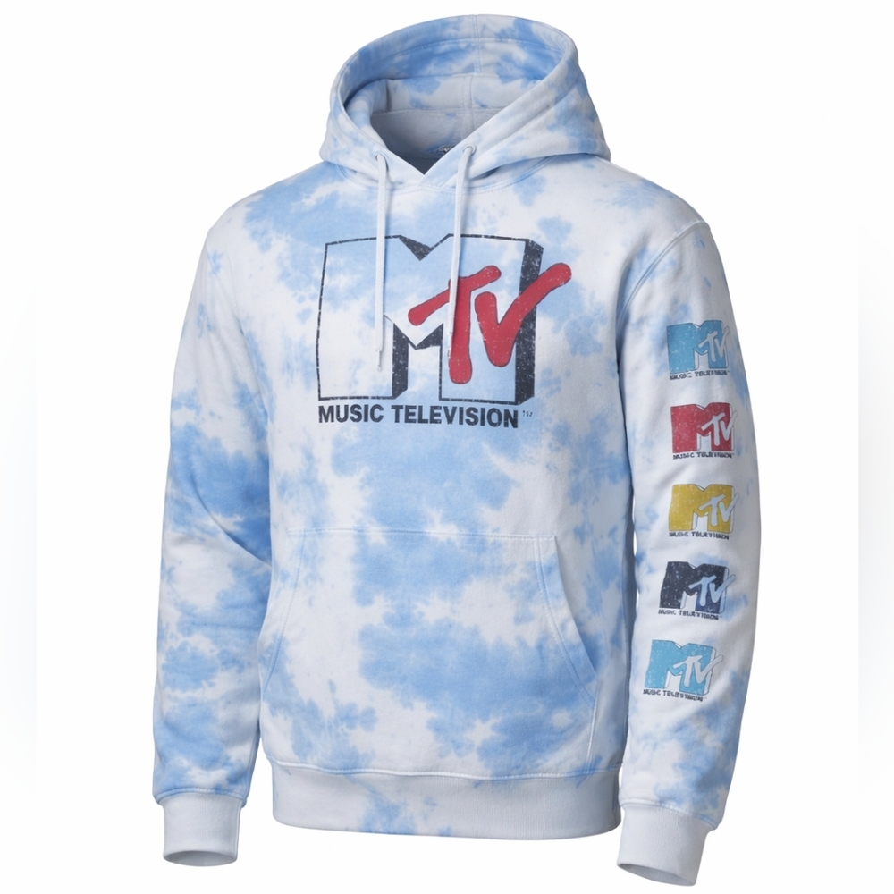 MTV Unisex Tie-dyed Hoodie. Size M
